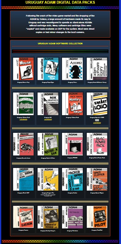 RARE Uruguay ADAM Digidal Data Packs